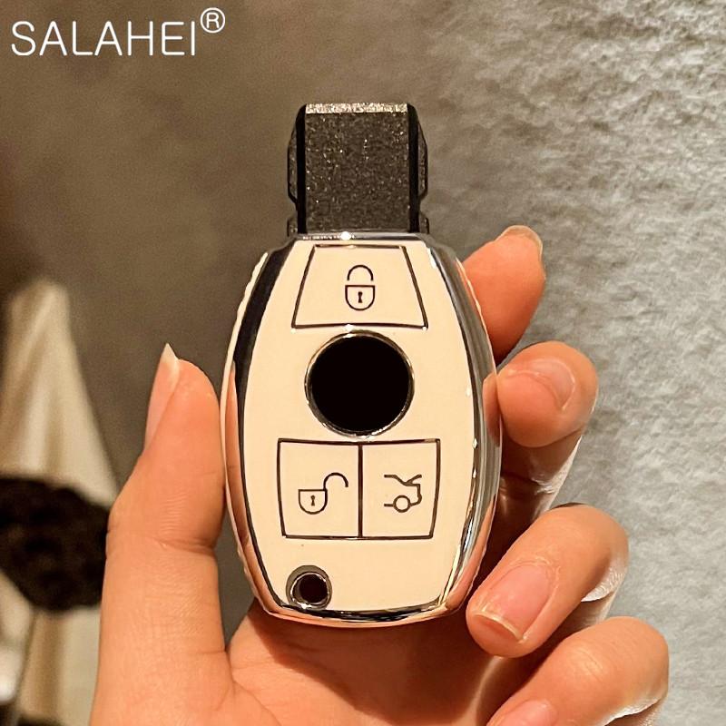 Full Cover Soft TPU Car Key Case for Mercedes for Benz A B C E S Class W245 W204 W205 W210 W212 W221 W222 CLK Auto Accessories