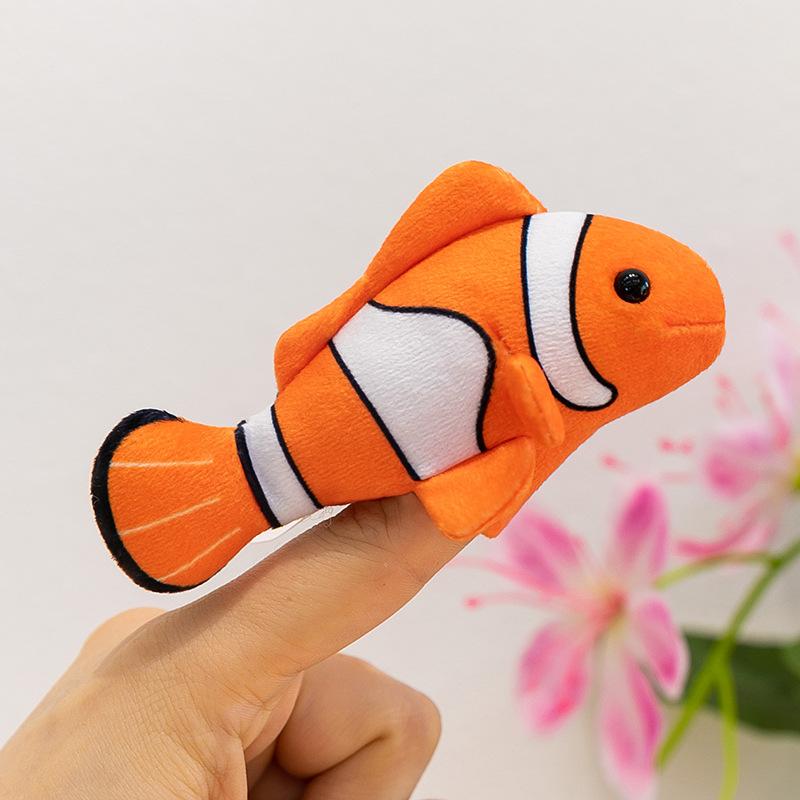 Forest Animal Finger Doll Panda Plush Toy Children Ocean Shark Doll