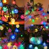 Solar Crystal Globe LED String Lights, 8 Modes Fairy Garland, 20/50/100 LED Solar Powered Light for Garden Christmas Party Outdoor Decor