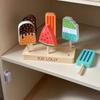 DIY Pretend Play Wooden Kitchen Toy Decoration Prop Simulation Food Game Ice Cream Toys  Toddlers
