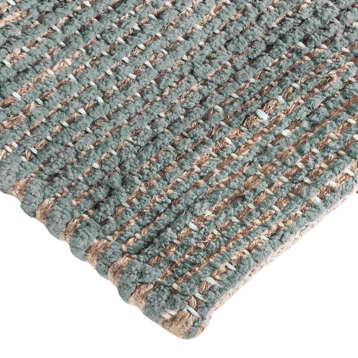 Light Grey Jute and Cotton Chenille Handcrafted Rug 120x170
