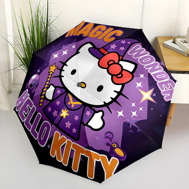 

1pc Hello Kitty Magic Wonder Outdoor Umbrella - Automatic Opening/Closing, Foldable Design, 8-Rib Iron Frame, Festival Gift for Fans, Travelers, Daily