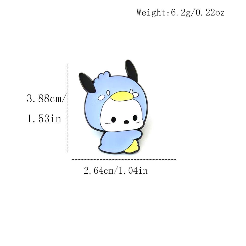 Sanrio Pompompurin Metal Brooch - Cute, Creative Badge for Student Bags