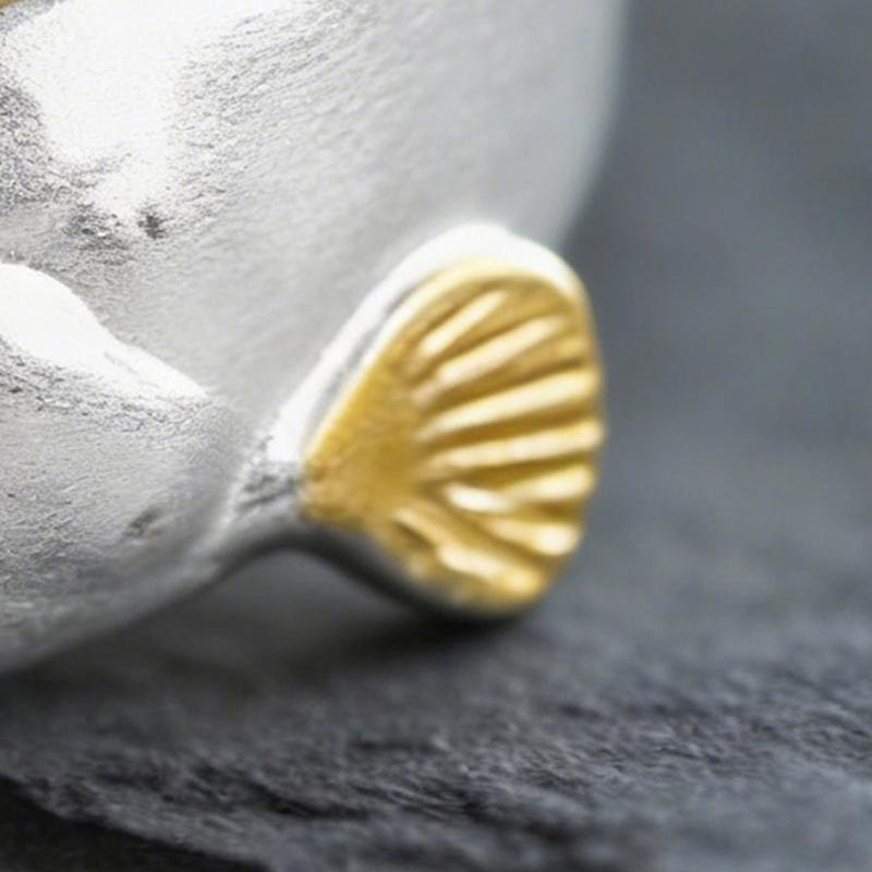 Openable Goldfish Jewelry Ring Double Color Design Lightweight Alloy Craft Perfect For Gift Exchange