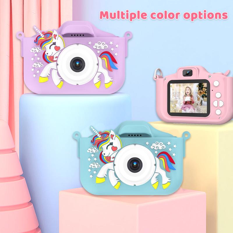 Children Camera 1080P HD 20-inch Digital Camera Mini Charming Toys Camera with Silicone Cases Toys Life Camera Kids Birthday Gift