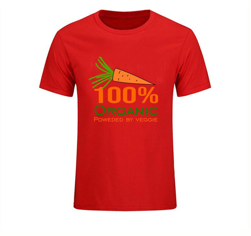 100 Organic Powered By Veggie T Shirt Cool Tee Shirts Men S O Neck Shirts Blouse S