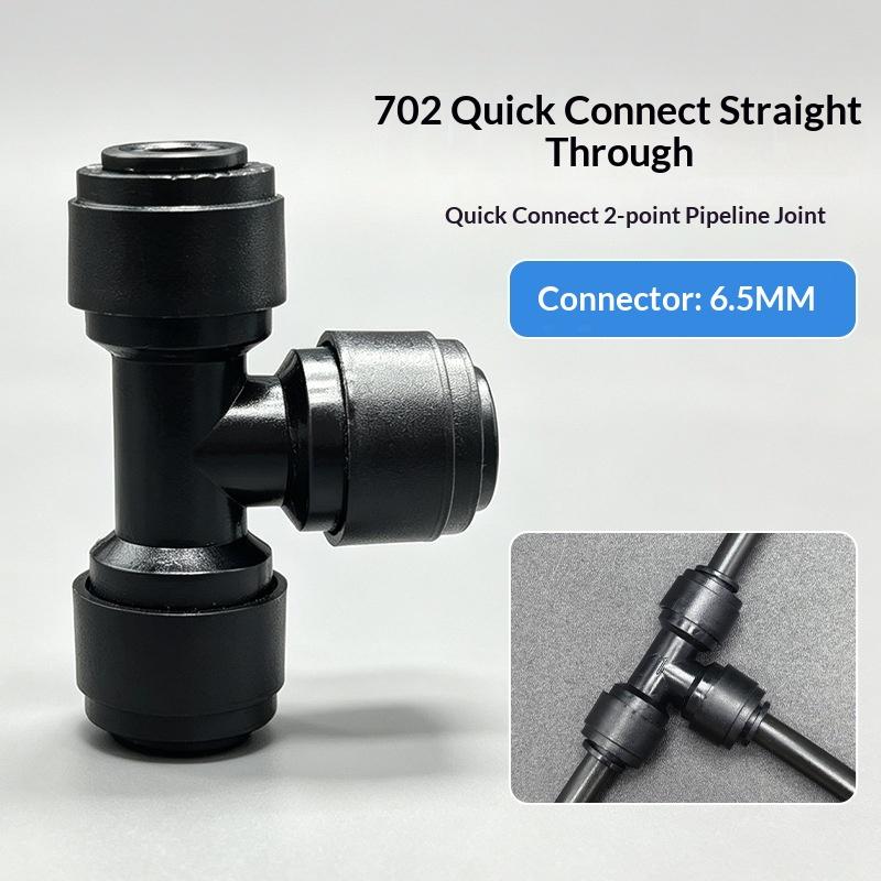 RO Water Filter Fittings Food-Grade POM Straight Elbow Tee PE Pipe Bulkhead Connector for Home Reverse Osmosis System