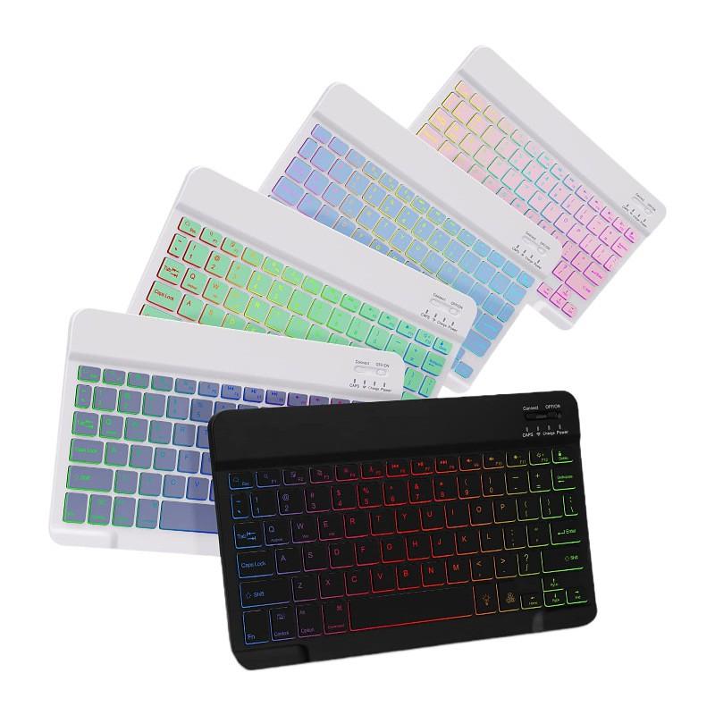 IPad 10th Gen 10.9 Inch Pro 11 Case With RGB Backlit Bluetooth Keyboard Optional LED Mouse TPU Folio Cover