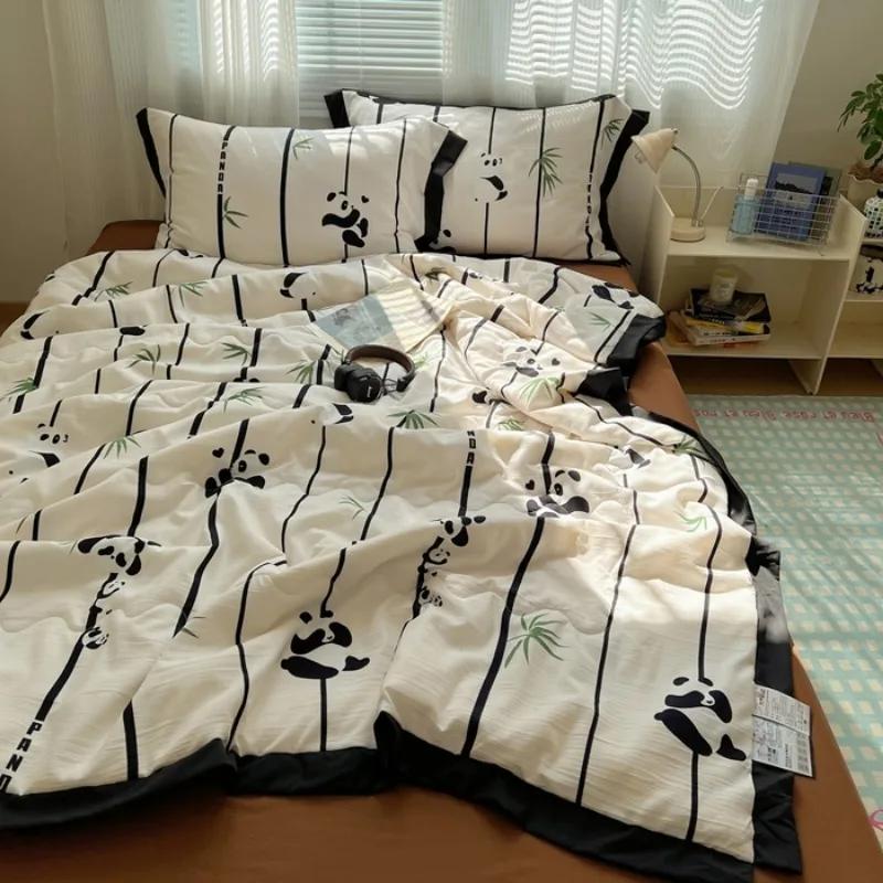 Hepburn Spitze Gewaschene Baumwolle Sommerdecke Vierteilig Sommer Doppel Einzel Sommer Kühle Decke Maschine Klimaanlagendecke