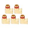 5PCS Elbow Brass Pipe Fitting Solid Brass 1 2in NPT Male To Female 90 Degrees  Pipe Elbow Fitting with Leak Proof