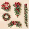 Exquisite Artificial Christmas Wreath DIY PVCVine Ring Window Hanging Decor Simulated Decorative Props