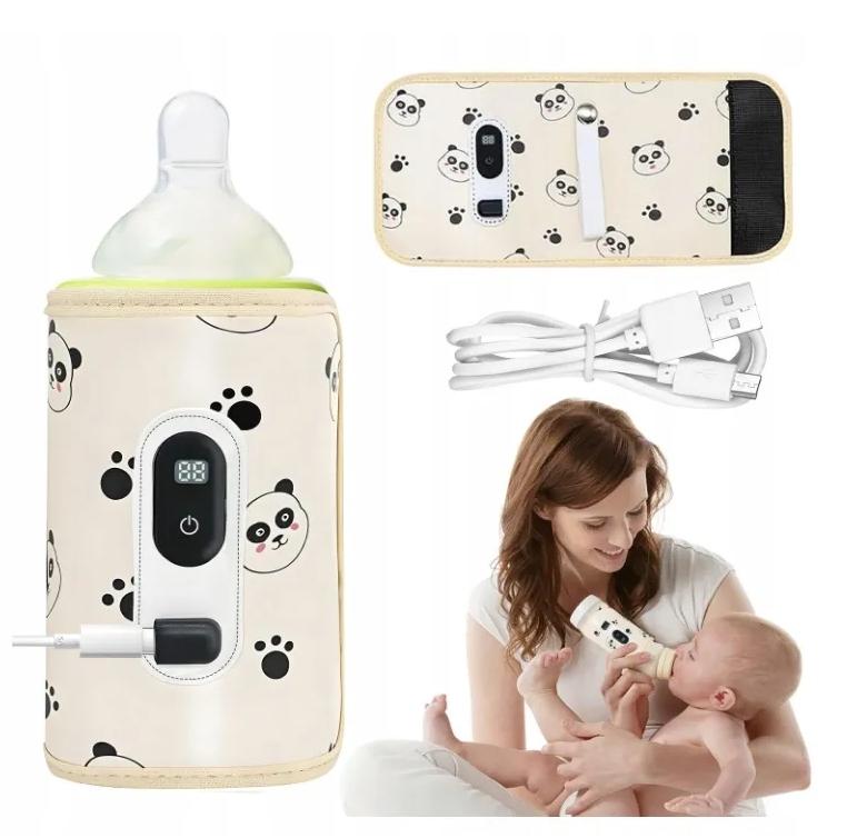 Portable travel bottle warmer for food with USB for car travel