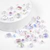 Glass Crystal and Pearl Square Heart Beads for DIY Handmade Bracelets