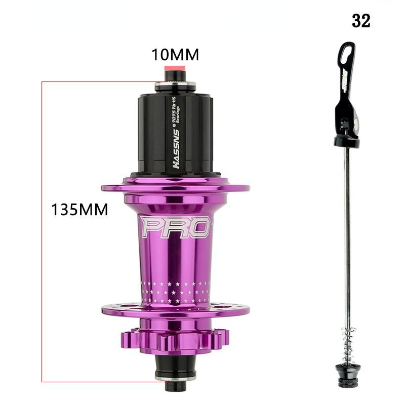 HASSNS Pro 7 32h Rear Hub Bearing 32Holes Freehub MTB Bike Four Palin 32H Rear Hub for 7-12 Speed Noisy Cube Bicycle 6 Pawl Hubs