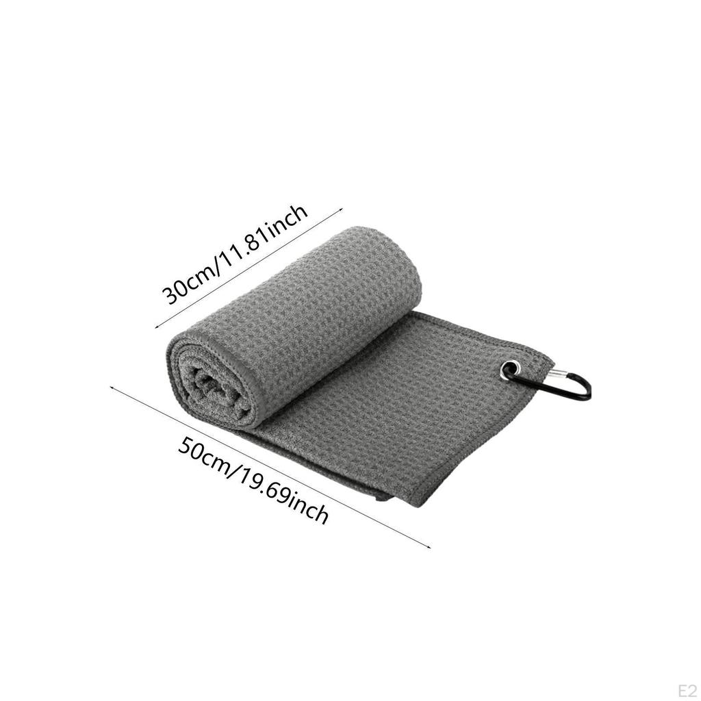 Golf Towel Bag Small with Carabiner Soft Golfer Gift Quick Drying Water Absorption