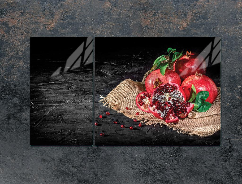 SZKLANA PŁYTA OCHRONNA NA KUCHENKĘ 90x52 GRANAT