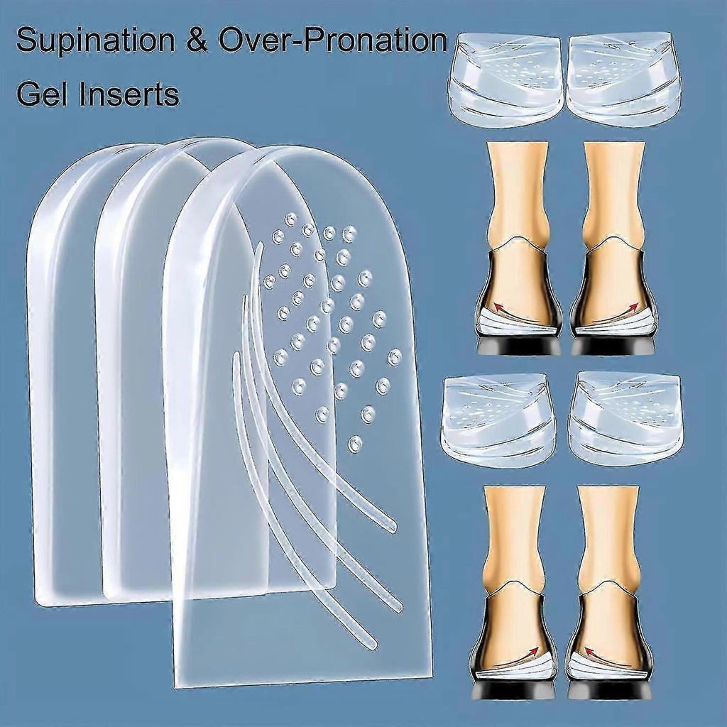 2/3 Layer Adjustable Orthopedic Heel Lift for Supination & Over-Pronation Correction Medial & Lateral Heel Wedge Inserts for Knee Pain, Bow Legs
