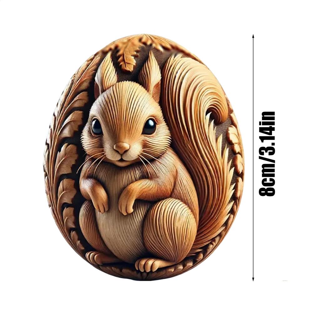 

Carved Animal Craft Eggs Home Egg Decor Resin Animal Carving Craft Vivid Art Decoration Basket Stuffers for Beginners Kids
