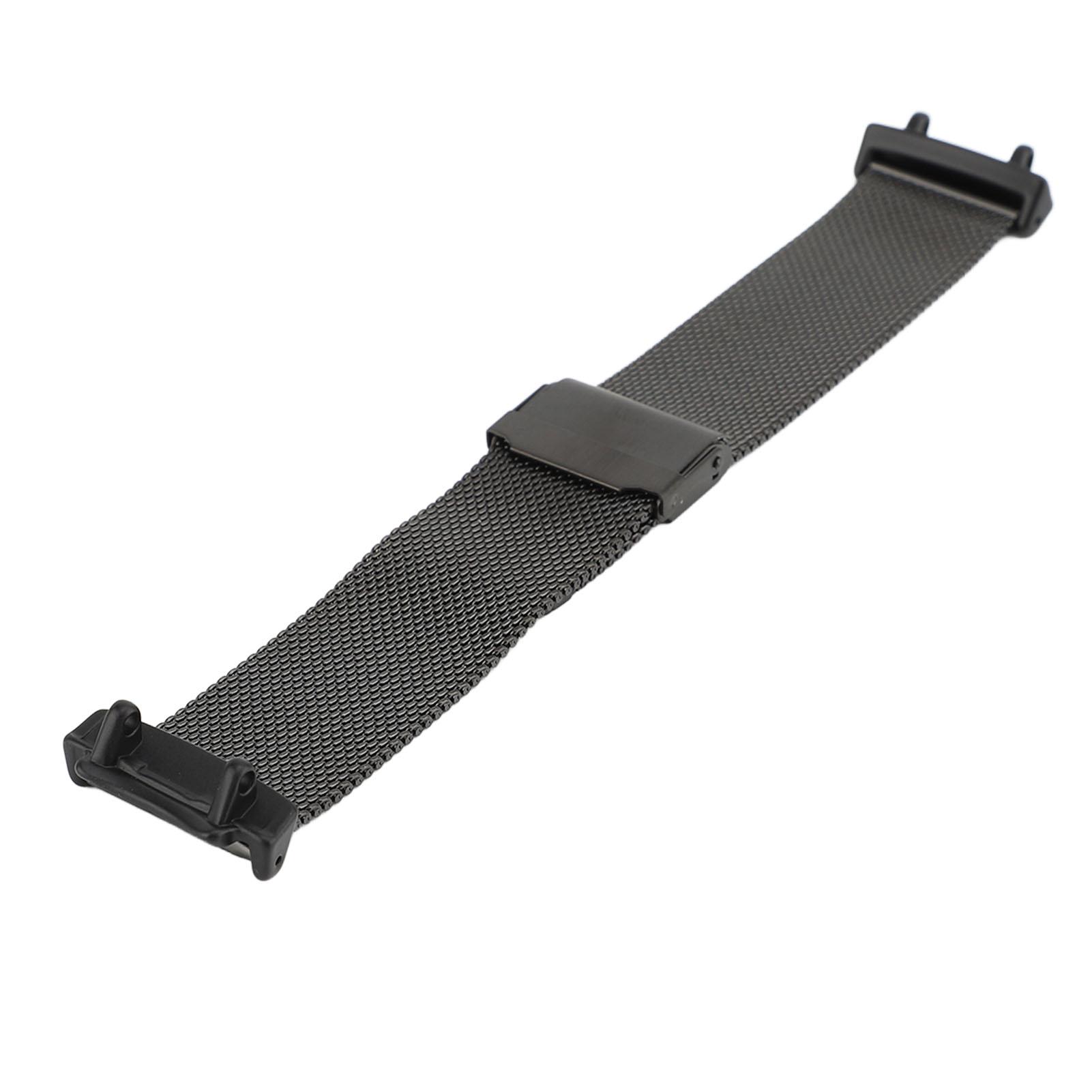 Metal Mesh Watch Band Smart Watch Replacement Band Adjustable Watch Strap for T Rex 3 Black