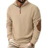 Men's Solid Color Stand Collar Zipper Sweatshirt Hoodie Men's Sports Large Size Casual Sweatshirt