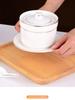 Commercial Ceramic Double Boiler Stew Pot with Lid - Single-Serve Egg Custard & Dessert Cup for Home or Restaurant Use