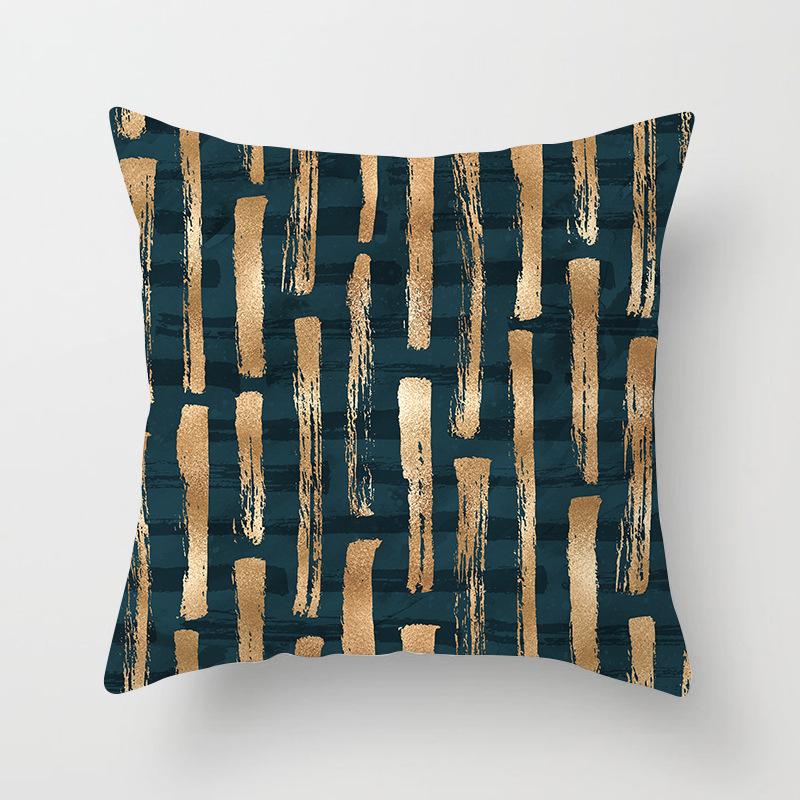 Nordic Style Modern Gold Pillowcase Home Pillow Light Luxury Sofa Pillow Cushion Cover