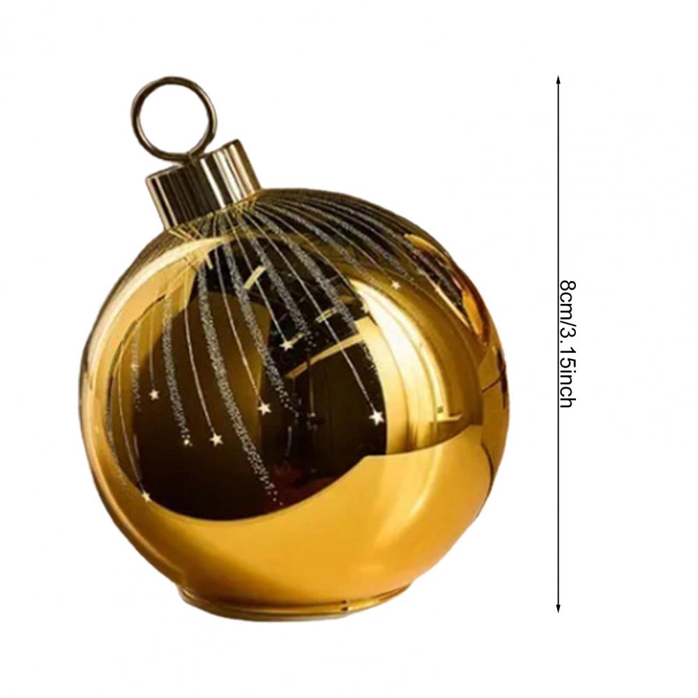 Starry Night Glass Christmas Ornaments Shatterproof Plastic Baubles for Holiday Tree Decor Indoor Outdoor Party Favors