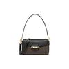 New Fleur Cow Leather Baguette Bag Shoulder Bag Small Women's Dark Brown & Black 32F3G6FC1B-292