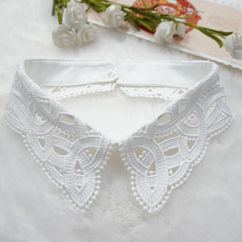 Lace Floral Fake Collar Detachable Decoration Collar New Clothes Trim White 2
