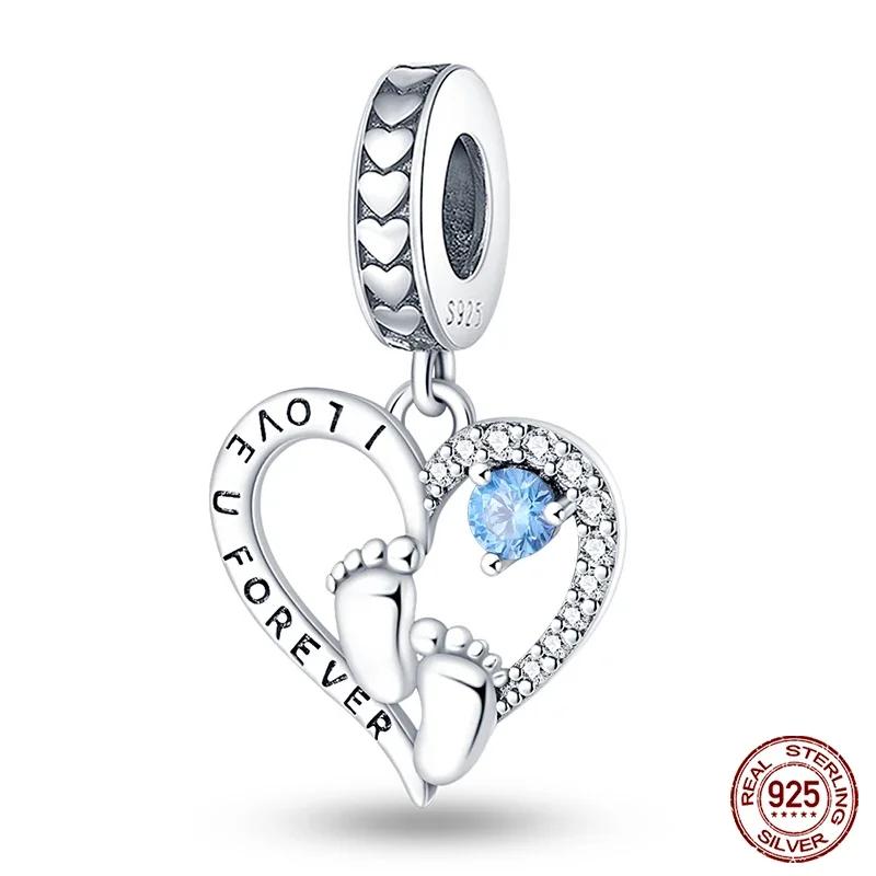 New Copper Romantic Heart Series Charms Beads Fit Original Bracelet Diy Mother'S Day Jewelry Gifts