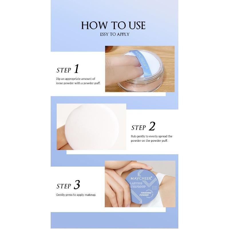 Maycheer Long Lasting Waterproof Matte Loose Powder For Setting Makeup