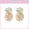 Trendy European American Pineapple Earrings Fashionable Crystals For Women