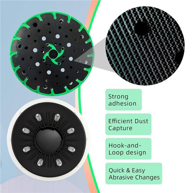 Aug. Soft Sanding Pad + Hard Sanding Pad For Festool RO 150 FEQ Sander, 6 Inch Back-Up Sanding Discs (4-Pack)