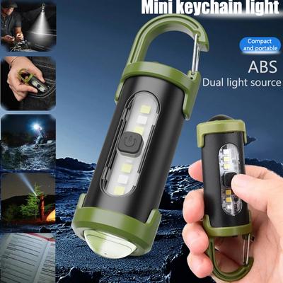 Mini Nou Lanterna COB Ultra Luminoasă Reîncărcabilă LED Breloc Agățat Lumină Portabilă Impermeabilă Breloc Camping Lampă de Buzunar