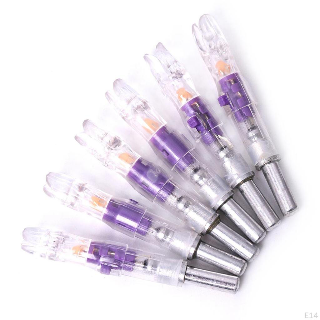 6 Pieces Illuminated Nock with 0.21"/5.3mm Diameter Led Compound for Hunting