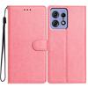 For Motorola Edge 50 Pro 5G Leather Phone Case Wallet Stand Cover with Handy Strap