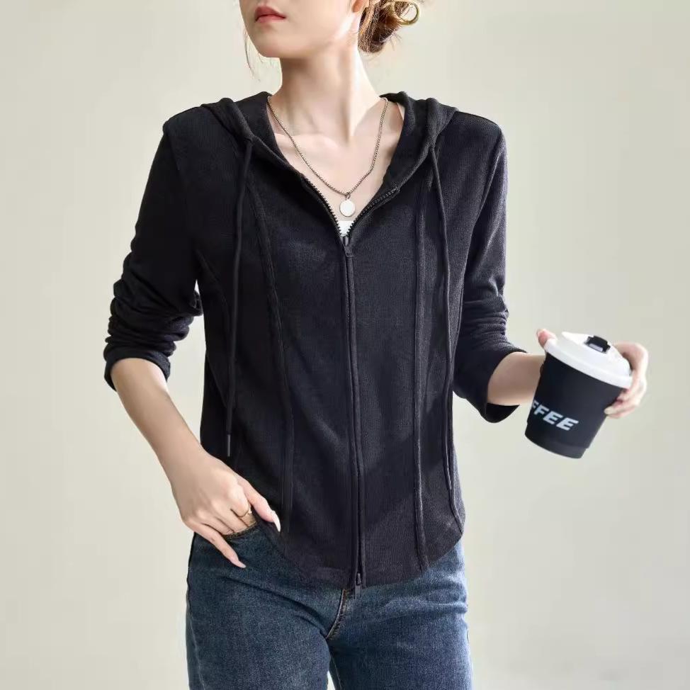 Women's Versatile Zip-Up Hoodie Cardigan - New 2026 Autumn Arrival, Slimming and Stylish Sweatshirt Top