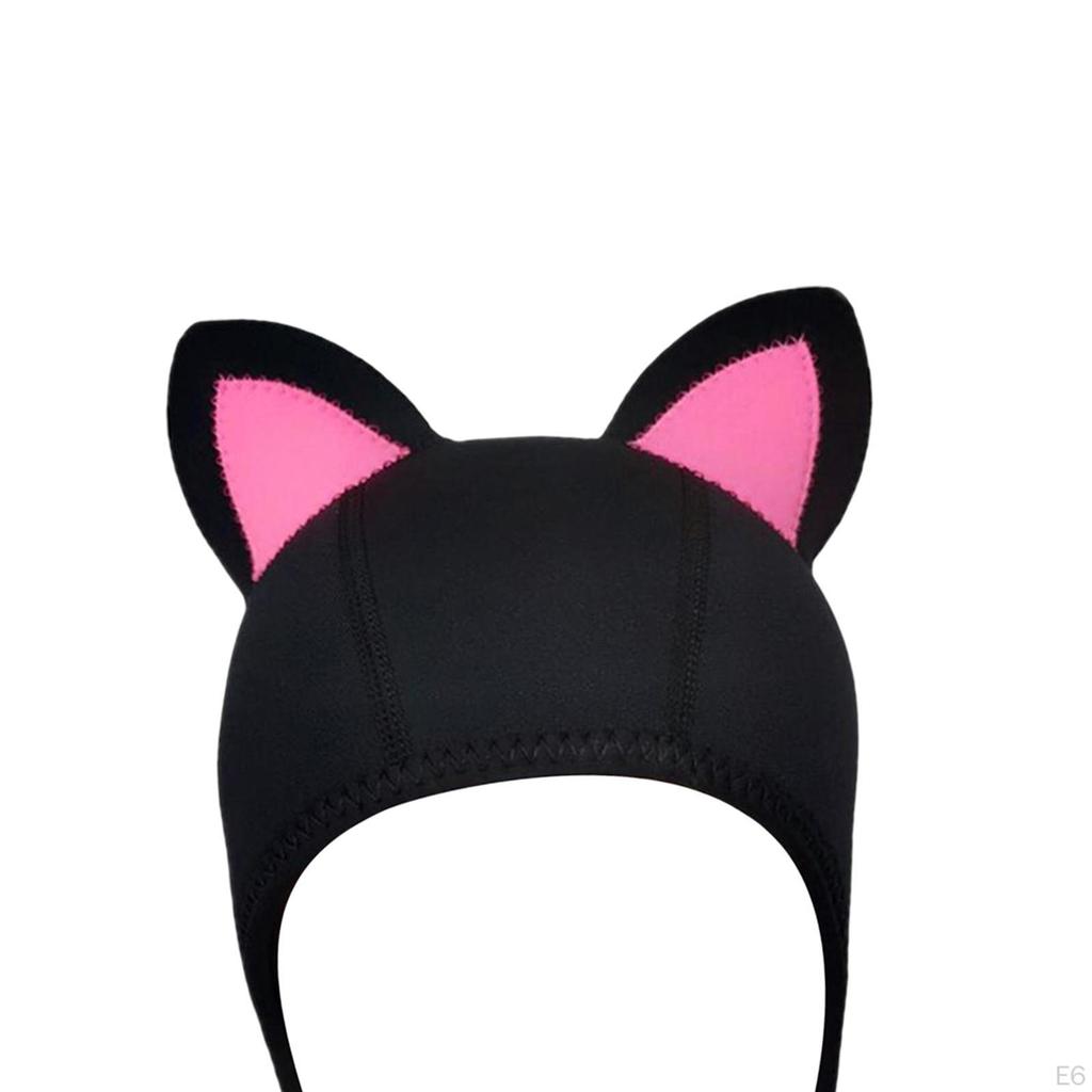 Cat Ears Diving Cap 3mm Neoprene Swimming Suit Hood Cute for