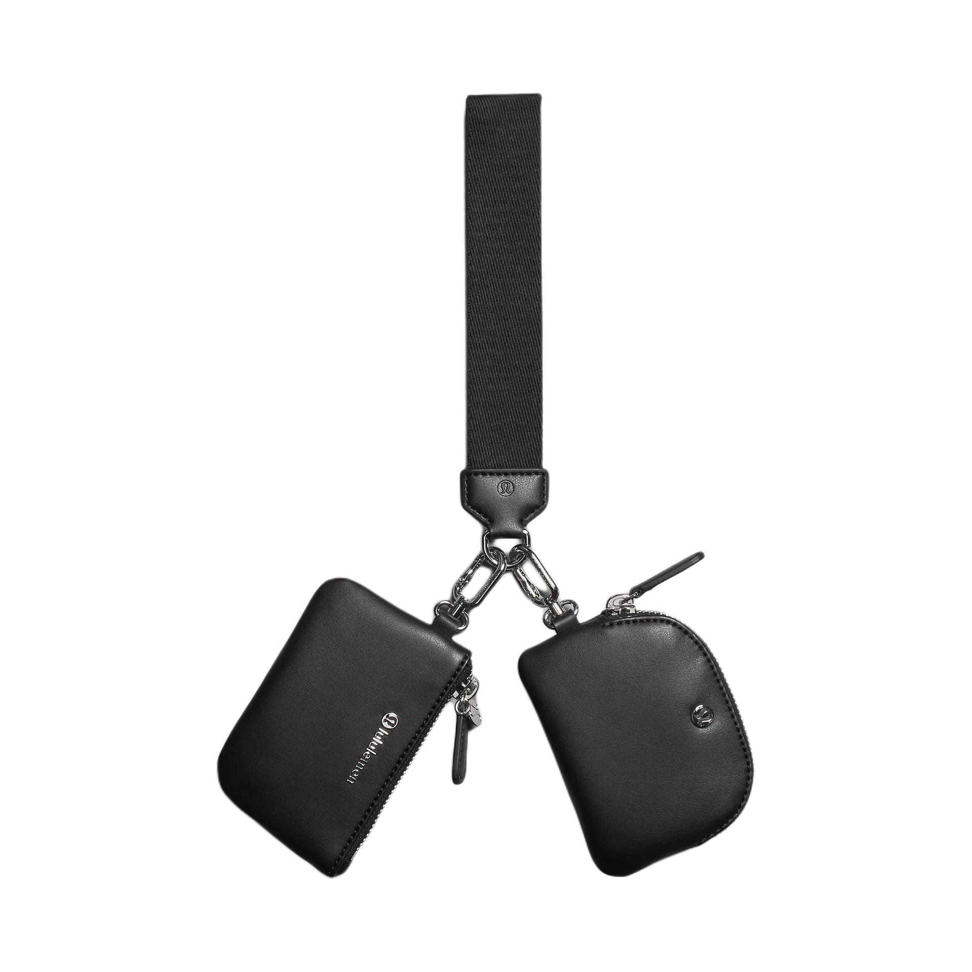 Lululemon Dual Pouch Fashion Casual Versatile Recycled Polyester Wallet Unisex Wallet Black LW9FMKS-0393 Black