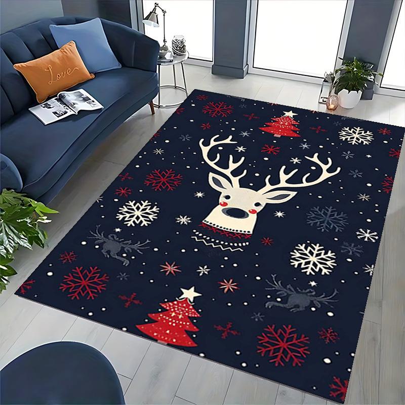 Christmas Deer Chair Mat - Anime Cartoon Design, Non-Slip Carpet for Office, Home Decor, Living Room, Bedroom, Gaming Room & Dormitory.R067