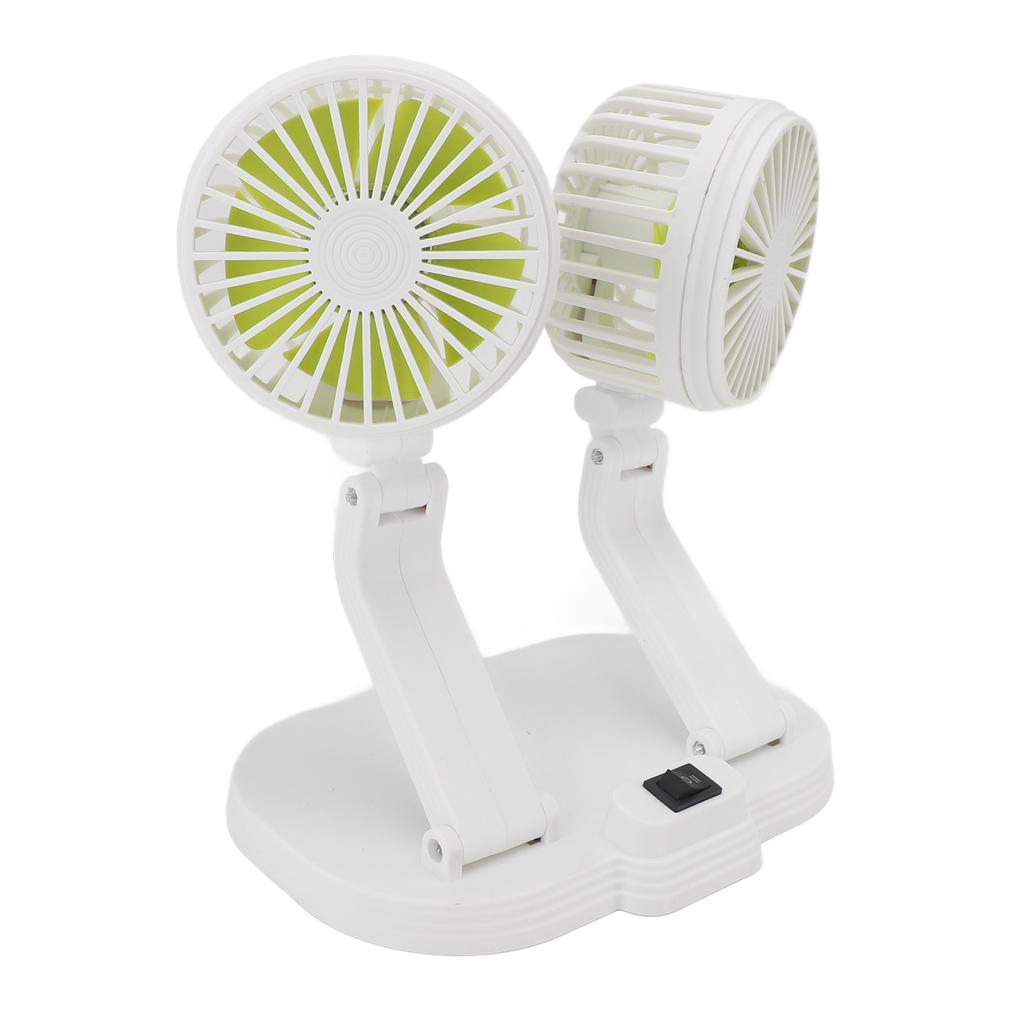 Dual Heads USB Fan for Car Dashboard Multi Speeds Quiet Portable Vehicle Cooling Fan for RV Truck