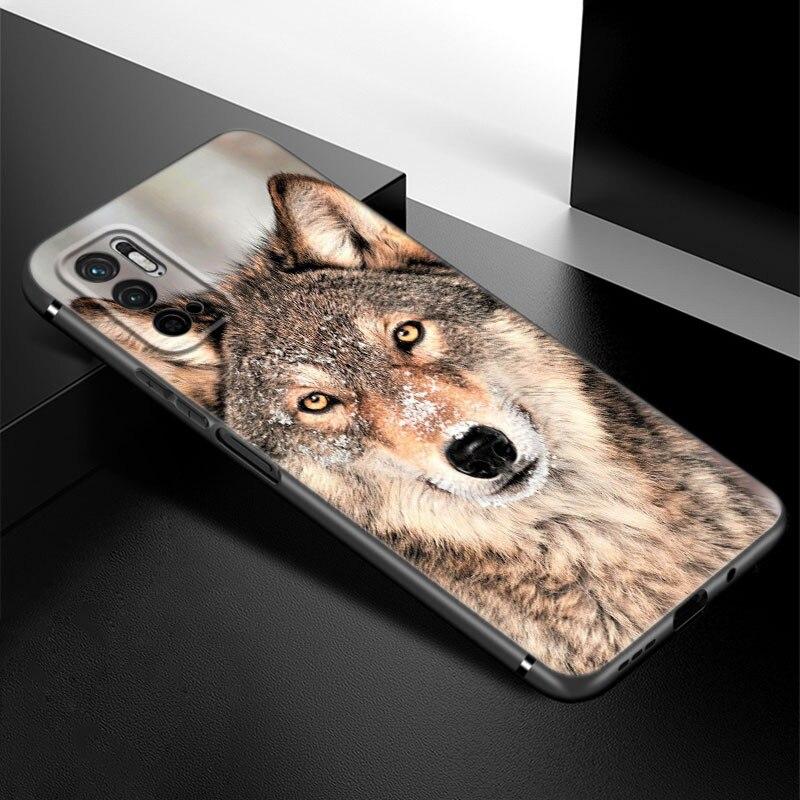 

Чехол для телефона Ferocious Animal Wolf для Xiaomi Redmi Note 7 8 8T 9 9S 10 10S 10T 11 11S 4G 11E 11T Pro 5G, мягкий черный чехол из ТПУ Note 11 Pro Global