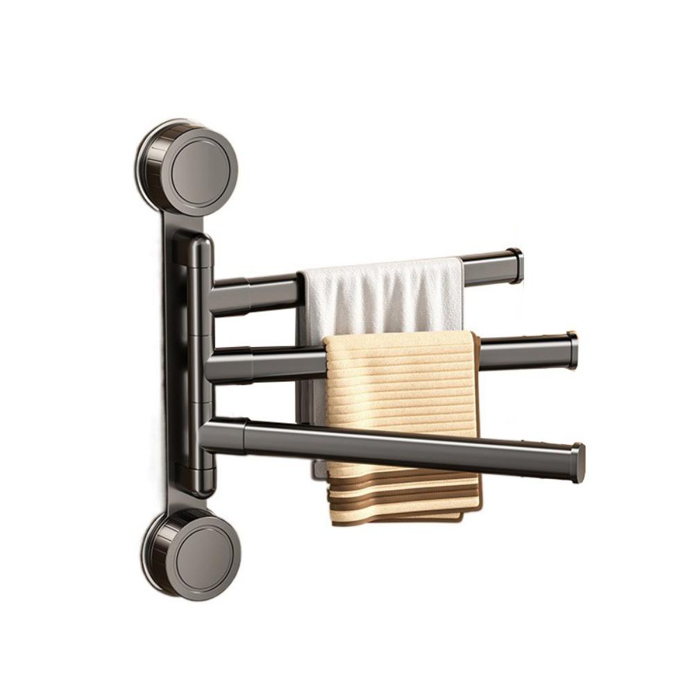 Rotating Swivel Towel Bar Multi-bar Bathroom Towel Rod Rust-proof Hanging Towel Holder  Living Room