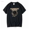 Agnostic Front Logo T Shirt MenS Cotton  Classic Retro Vintage Washed Versatile Designer Clothes Stylish Fashion Breathable