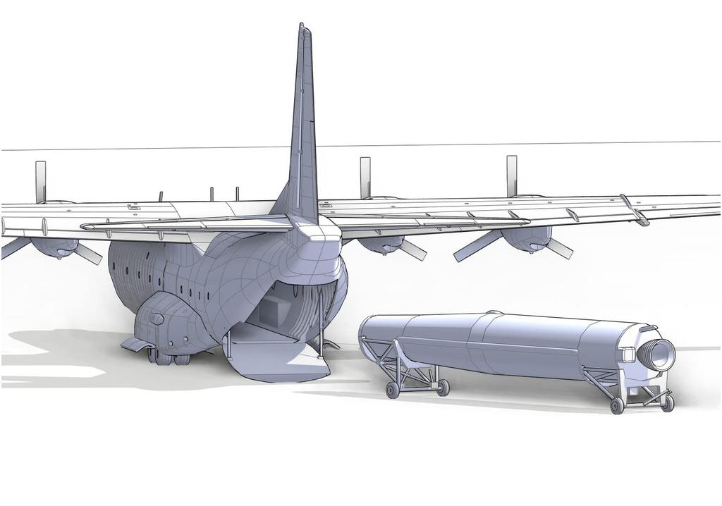 Roden 1/144 Scale US Air Force Douglas C-133 Large Transport Aircraft PGM-17 Thor with Medium-Range Missiles Plastic Model Kit RE14336