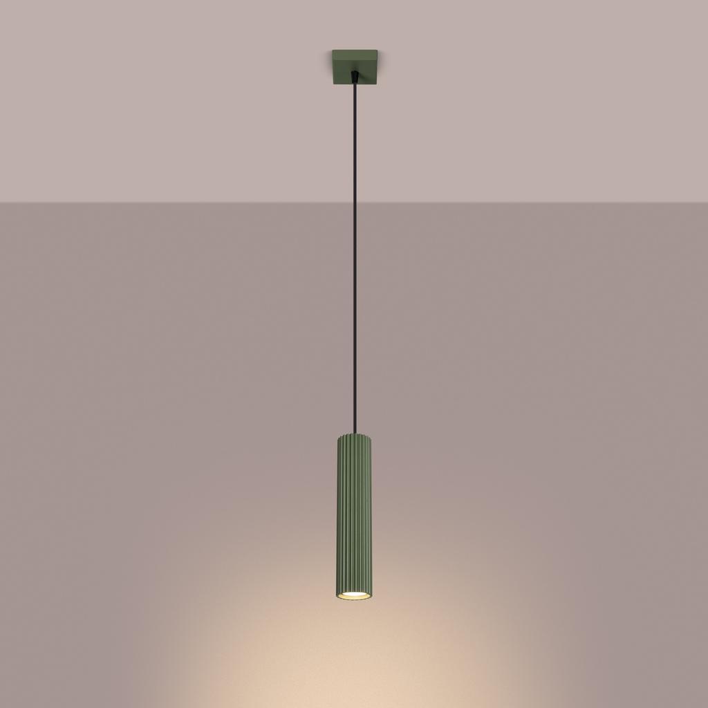 Carbon 1 hanging lamp, olive green