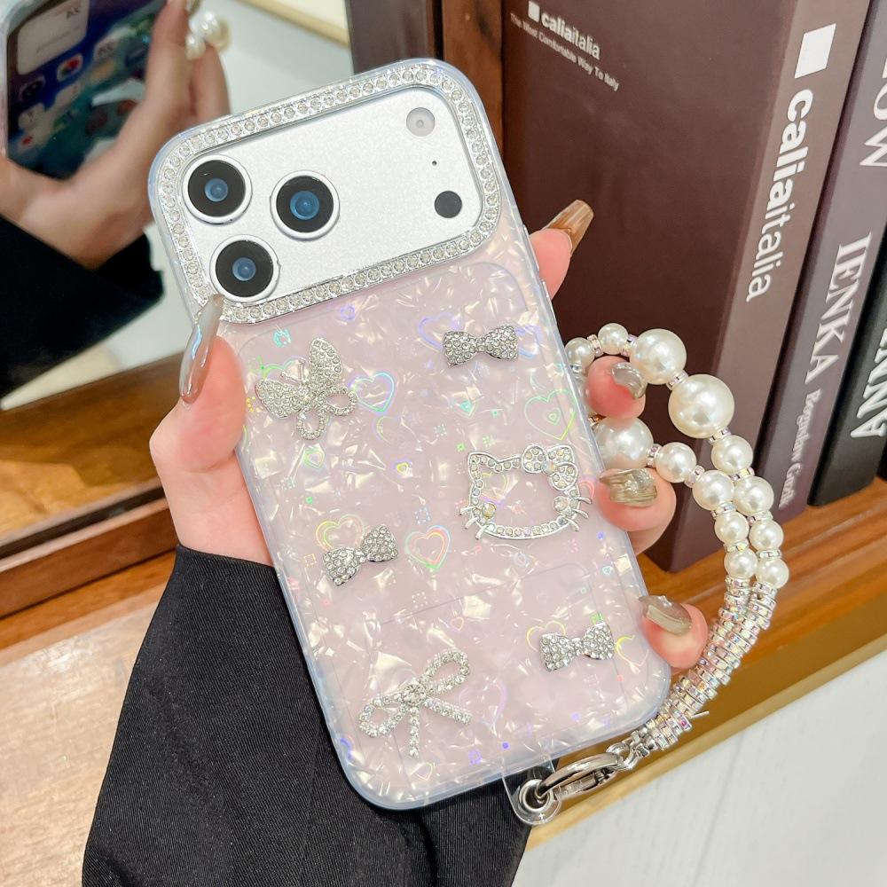 Laser Shell Pattern Bow Mobile Phone Case Is Suitable for Apple 17/16PRO Creative Cartoon iPhone15 All-inclusive 14.