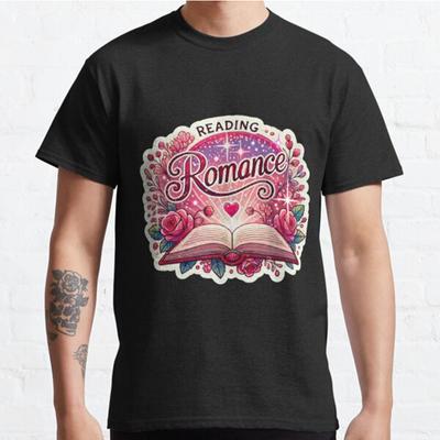 Plus Size S-3XL Reading Romance Printed T-shirt Men's Tops Fashion Clothes Tees