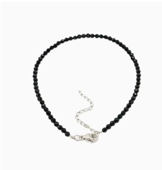 Bracelet de cheville à perles de cristal Chaîne réglable Design simple Bijou de pied de plage Accessoire décontracté d'été pour femmes et filles
