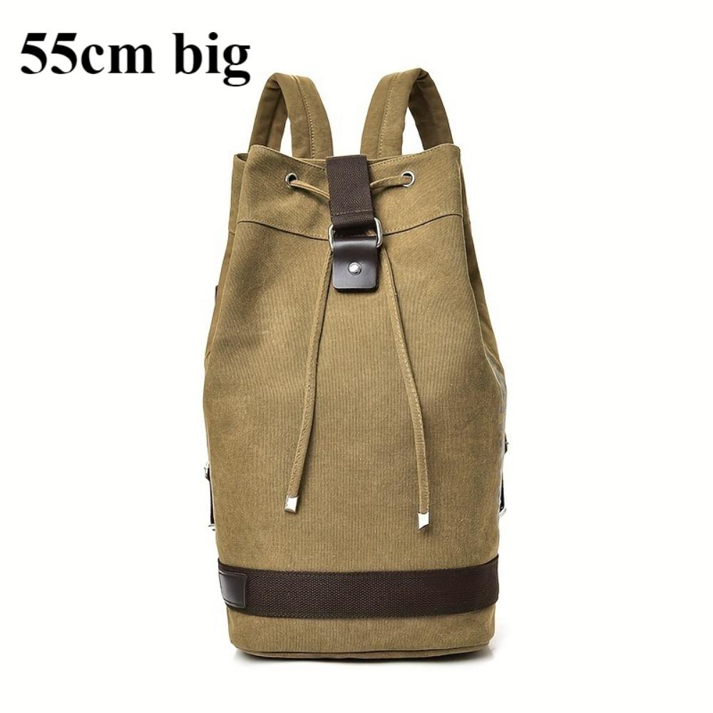 Fashion Canvas Sports Backpack Barrel Bag Travel Computer Backpack Men's Bag Leisure Travel School Bag Unisex